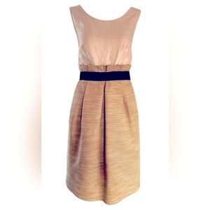 NWT 1990s Dolce & Gabbana Vintage Gold Metallic Cocktail Dress Size 4 / 42 IT